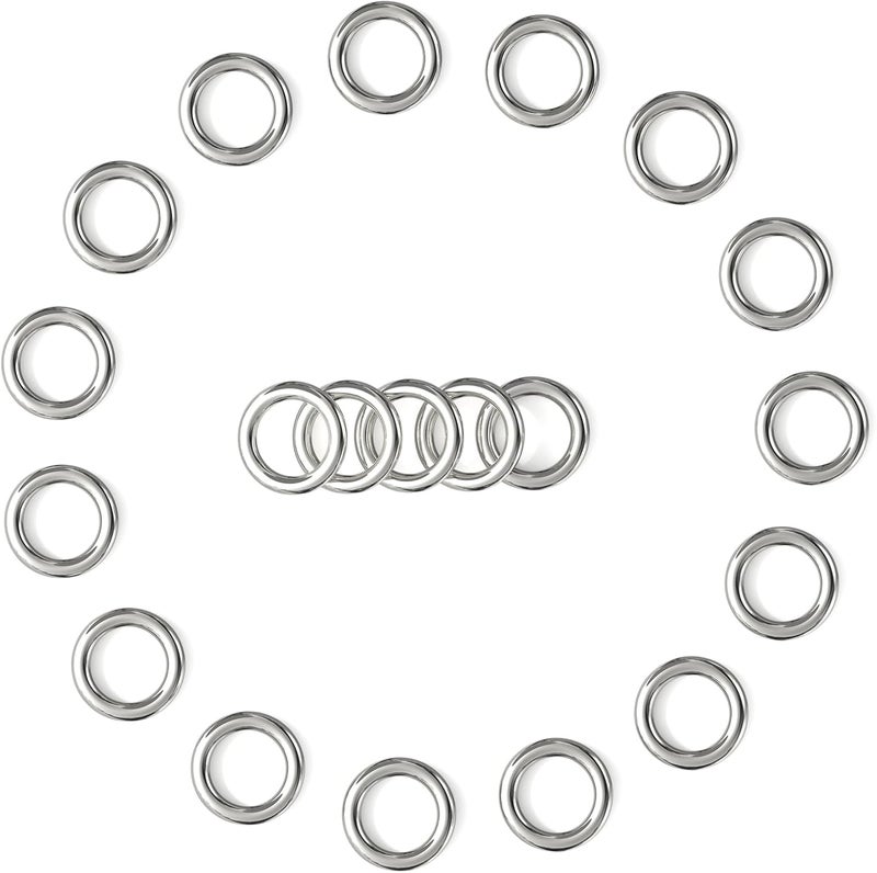 BEYOURD 5/8 inch Metal O Rings, Stainless Steel Round Ring Buckles, Solid Welded Metal Loop for Dog Collars, Macrame, Hanging Strap Slings - Image 1